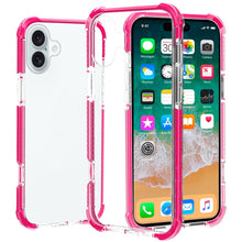 For iPhone 16 6.1inch Case Acrylic Transparent ShockProof Cover + Tempered Glass