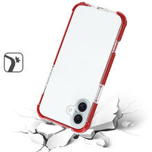 For iPhone 16 6.1inch Case Acrylic Transparent ShockProof Cover + Tempered Glass