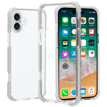 For iPhone 16 6.1inch Case Acrylic Transparent ShockProof Cover + Tempered Glass