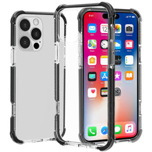 For iPhone 16 Pro 6.3in Case Acrylic Transparent ShockProof + Tempered Glass