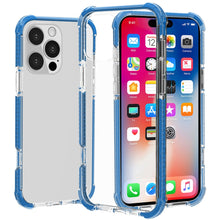 For iPhone 16 Pro 6.3in Case Acrylic Transparent ShockProof + Tempered Glass