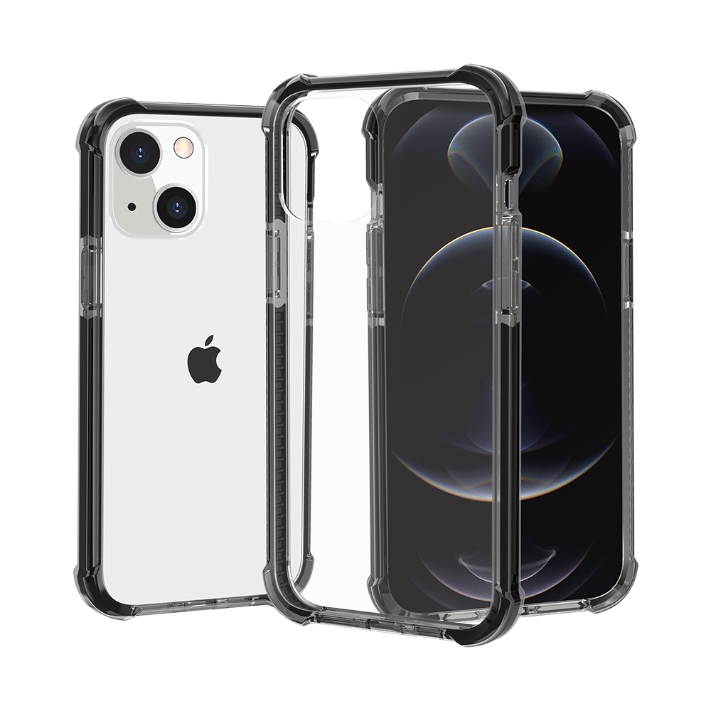 For iPhone 12/12 Pro Case Acrylic Tough 2.5mm Transparent Cover + Tempered Glass