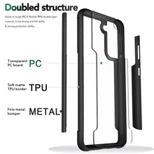 For Samsung Galaxy S22 Plus Aluminium Alloy Transparent PC TPU Slick Hybrid