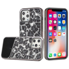 For iPhone 14 PRO Case Animal Print Design Bling Rhinestone Hybrid Fashion Cover