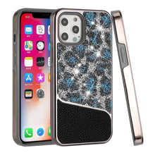 For iPhone 14 PRO Case Animal Print Design Bling Rhinestone Hybrid Fashion Cover