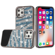 For iPhone 14 PRO Case Animal Print Design Bling Rhinestone Hybrid Fashion Cover