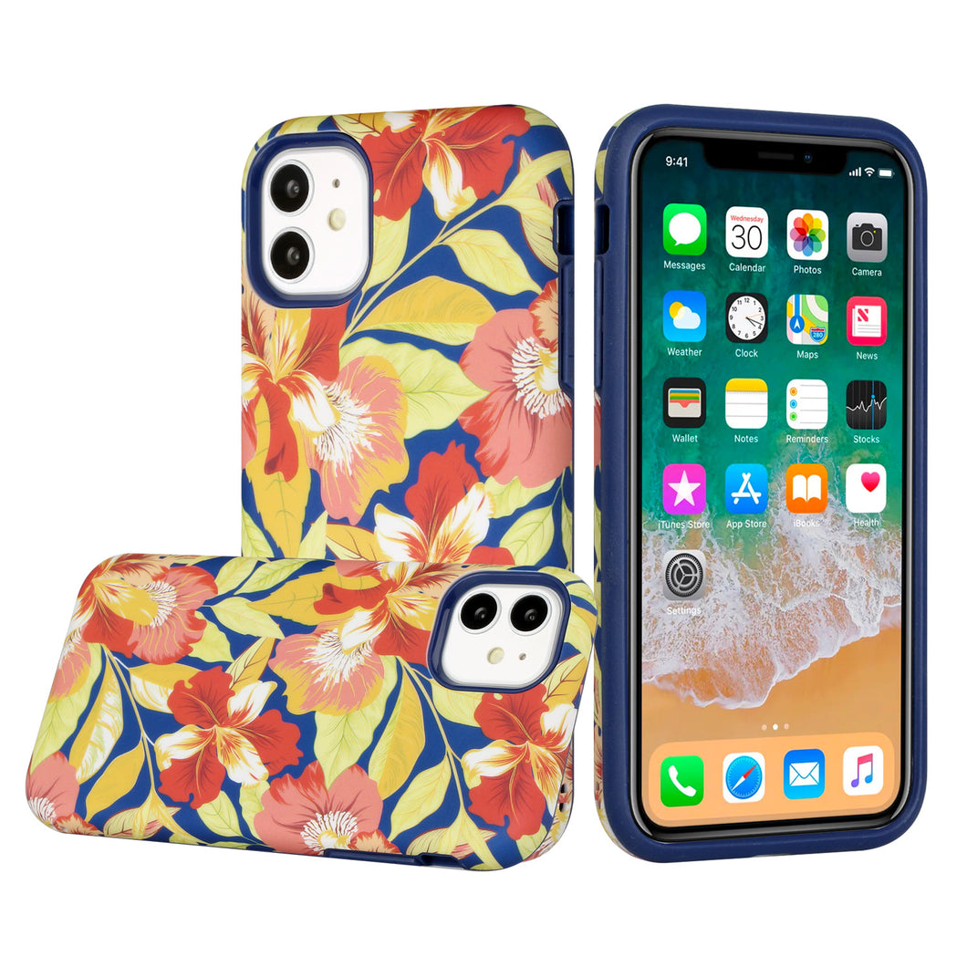 For iPhone 14 PRO Case Bliss Floral Design Protective Hybrid Fashion Phone Cover