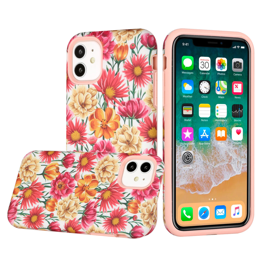 For iPhone 14 PRO Case Bliss Floral Design Protective Hybrid Fashion Phone Cover