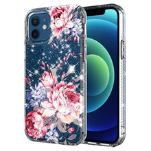 For iPhone 13 PRO Case Floral Glitter Design 2.5mm Protective Fashion Cover