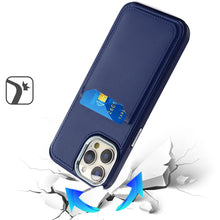 For iPhone 12 Pro Max Case PU Leather Card Cover with Mirror + Tempered Glass