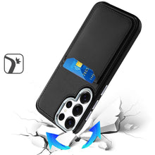 Samsung Galaxy S24 Ultra Case PU Leather Card Phone Cover with Compact Mirror