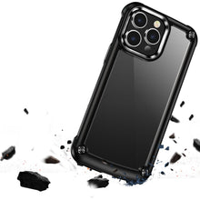 For iPhone 15 PRO Case Hybrid Metal Buttons Raised Camera Lip + 2 Tempered Glass