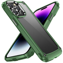 For iPhone 15 Pro Max Case Hybrid Metal Buttons Raised Lip + 2 Screen Protectors