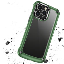 For iPhone 15 Pro Max Case Hybrid Metal Buttons Raised Lip + 2 Screen Protectors