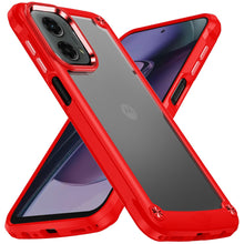 For Moto G Stylus 5G 2024 Case Hybrid  Metal Buttons Clear Back + Tempered Glass