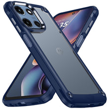 For Moto G 2025 Case Hybrid with Metal Buttons and Raised Bezel + Tempered Glass