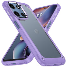 For Moto G 2025 Case Hybrid with Metal Buttons and Raised Bezel + Tempered Glass