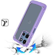 For Moto G 2025 Case Hybrid with Metal Buttons and Raised Bezel + Tempered Glass