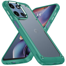 For Moto G 2025 Case Hybrid with Metal Buttons and Raised Bezel + Tempered Glass