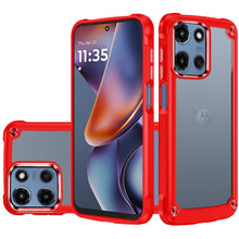 For Moto G 2025 Case Hybrid with Metal Buttons and Raised Bezel + Tempered Glass