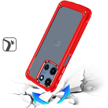 For Moto G 2025 Case Hybrid with Metal Buttons and Raised Bezel + Tempered Glass