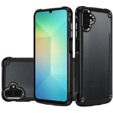 For Samsung Galaxy A06 Case Hybrid Cover w/ Metal Buttons and Raised Camera Lip