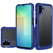 For Samsung Galaxy A06 Case Hybrid Cover w/ Metal Buttons and Raised Camera Lip