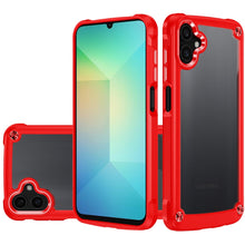 For Samsung Galaxy A06 Case Hybrid Cover w/ Metal Buttons and Raised Camera Lip