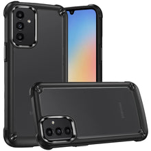 For Samsung A15 5G Case Hybrid Cover w/ Metal Buttons Clear Back +Tempered Glass