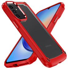 For Samsung A15 5G Case Hybrid Cover w/ Metal Buttons Clear Back +Tempered Glass