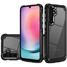For Samsung A26 5G Case Hybrid Metal Buttons Raised Camera Lip + Tempered Glass