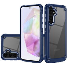 For Samsung A36 Case Hybrid Metal Buttons Raised Camera Lip + Tempered Glass
