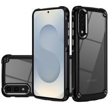 For Samsung S25 Edge Case w/ Metal Buttons and Raised Camera Lip +Tempered Glass