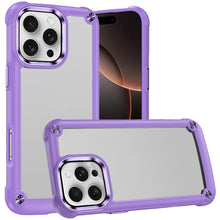 For iPhone 16 PRO MAX Case Hybrid Metal Button Raised Camera Lip +Tempered Glass