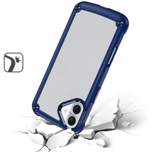 For iPhone 16 6.1inch Case Hybrid Metal Button Raised Camera Lip +Tempered Glass