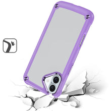 For iPhone 16 6.1inch Case Hybrid Metal Button Raised Camera Lip +Tempered Glass