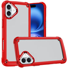 For iPhone 16 6.1inch Case Hybrid Metal Button Raised Camera Lip +Tempered Glass