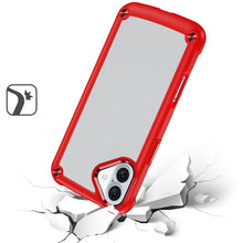 For iPhone 16 6.1inch Case Hybrid Metal Button Raised Camera Lip +Tempered Glass