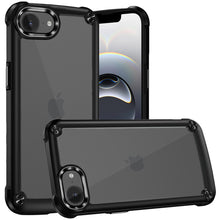 For iPhone 16e Case Hybrid Cover Metal Buttons Raised Bezel + Tempered Glass