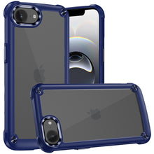 For iPhone 16e Case Hybrid Cover Metal Buttons Raised Bezel + Tempered Glass