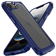 For iPhone 16e Case Hybrid Cover Metal Buttons Raised Bezel + Tempered Glass