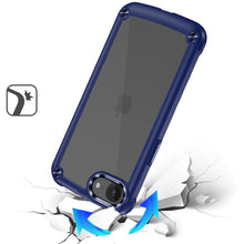 For iPhone 16e Case Hybrid Cover Metal Buttons Raised Bezel + Tempered Glass