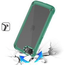 For iPhone 16e Case Hybrid Cover Metal Buttons Raised Bezel + Tempered Glass