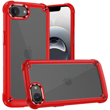 For iPhone 16e Case Hybrid Cover Metal Buttons Raised Bezel + Tempered Glass
