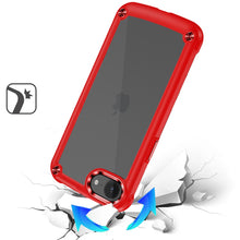 For iPhone 16e Case Hybrid Cover Metal Buttons Raised Bezel + Tempered Glass