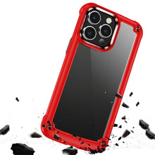 For iPhone 14 PRO Case Hybrid Cover with Metal Buttons and Raised Camera Lip