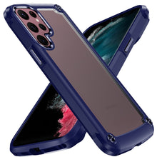 For Samsung S23 Ultra Case Hybrid Cover with Metal Buttons and Raised Camera Lip