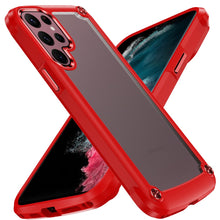 For Samsung S23 Ultra Case Hybrid Cover with Metal Buttons and Raised Camera Lip