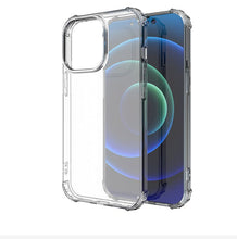 For iPhone 15 Case Shockproof Corner Protection Crystal Clear + 2 Tempered Glass