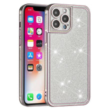 For iPhone 14 PRO MAX Case Full All Around Glitter Chromed Edge Hybrid Cover